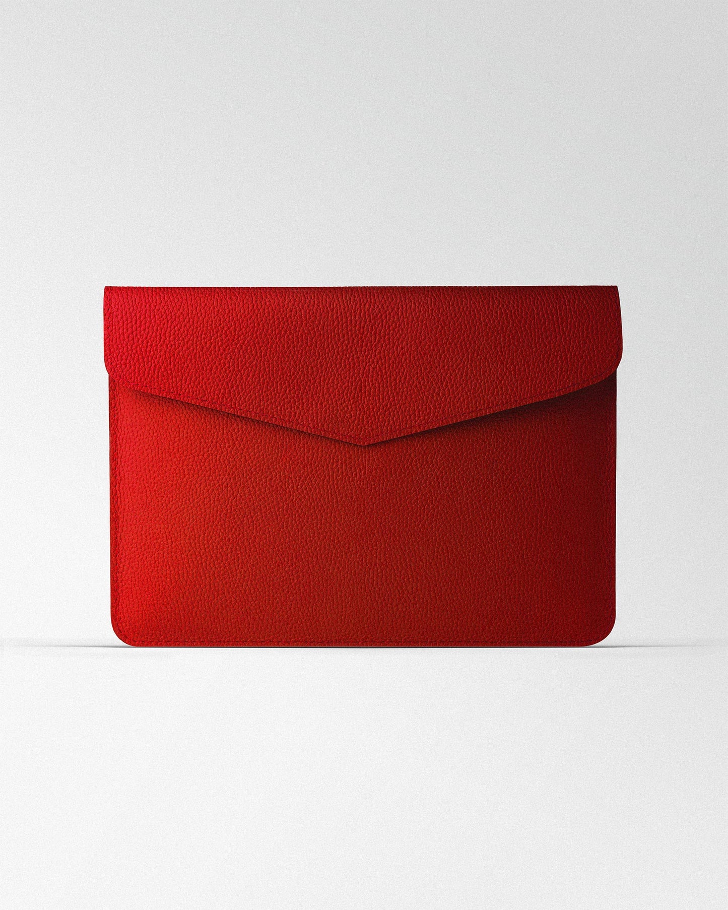 Magnetic MacBook Sleeve in Red Floater Leather