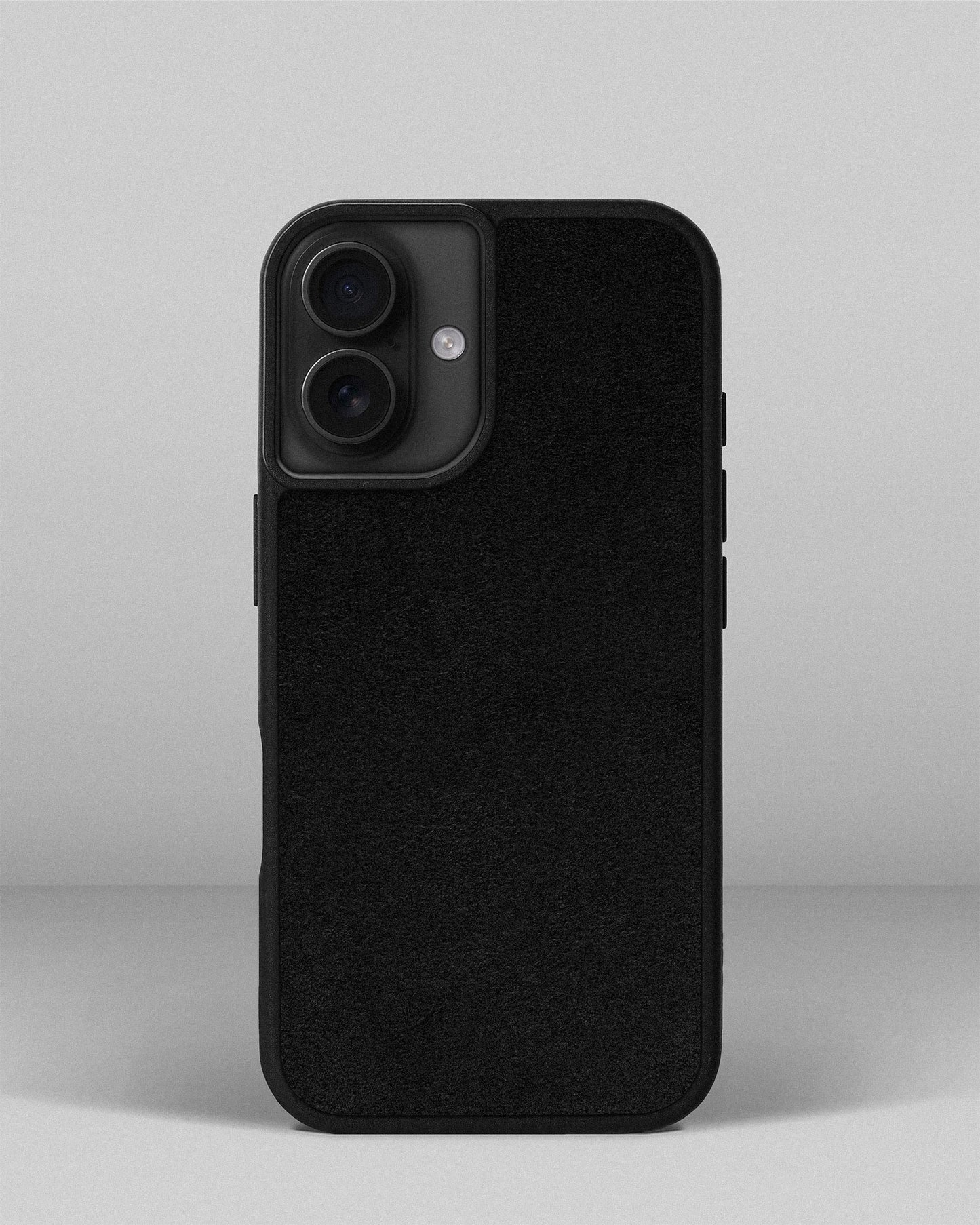 Black Alcantara Sport Case for iPhone 15