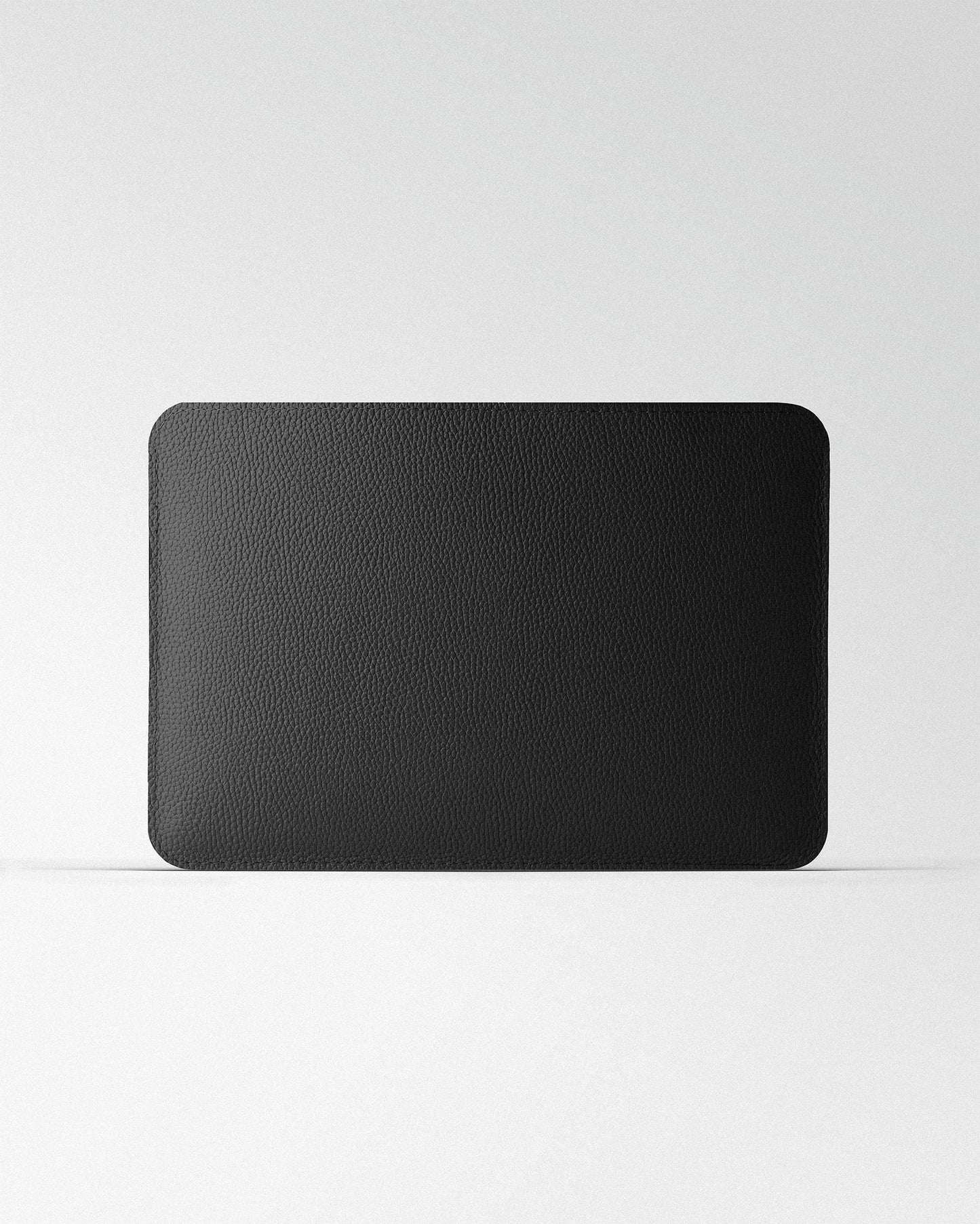 Minimalist MacBook Sleeve in Black Floater Leather