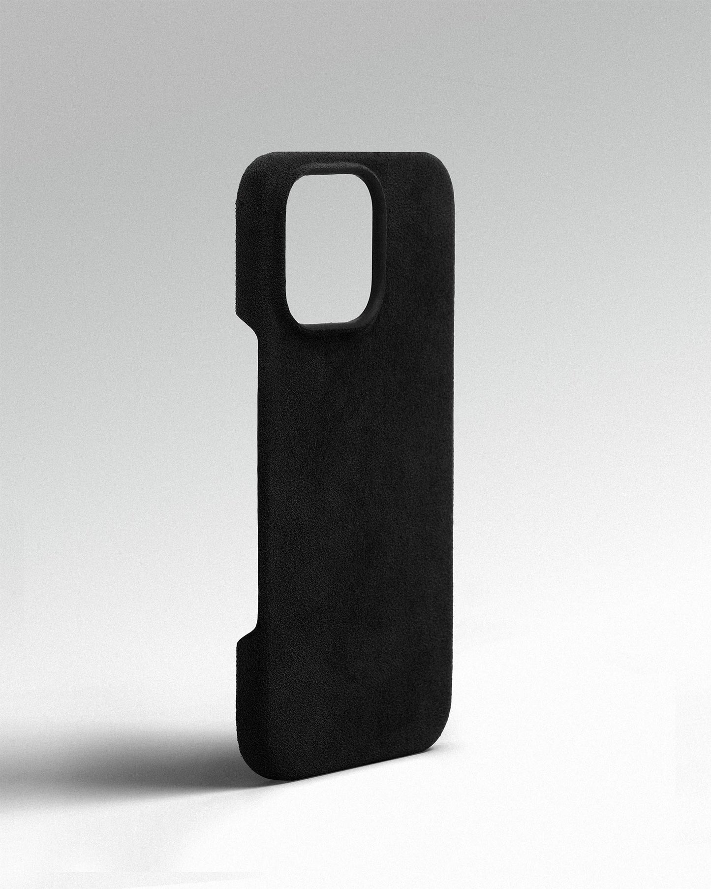 Black Alcantara Case for iPhone 16 Pro