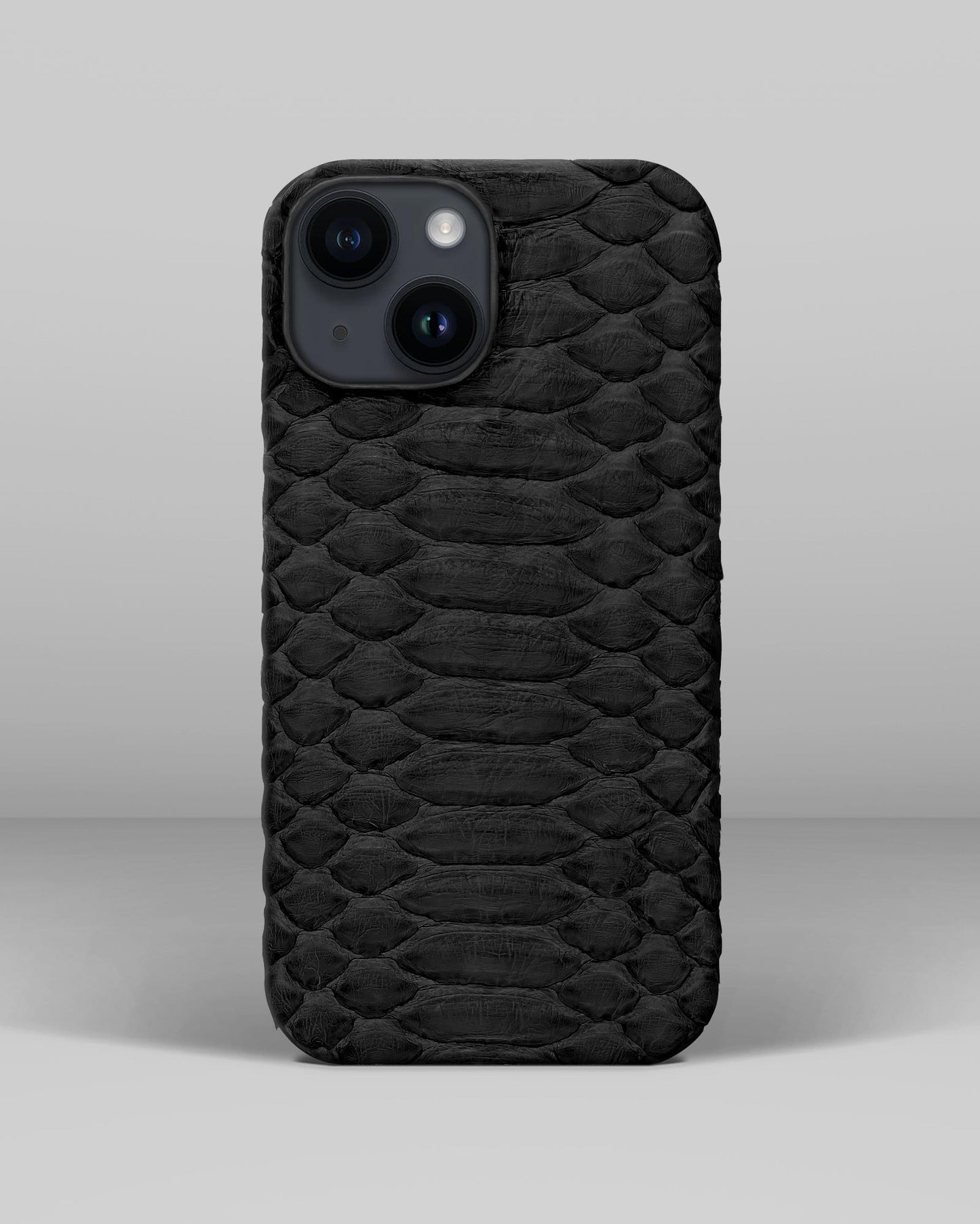 Genuine Black Python Leather Case for iPhone 13