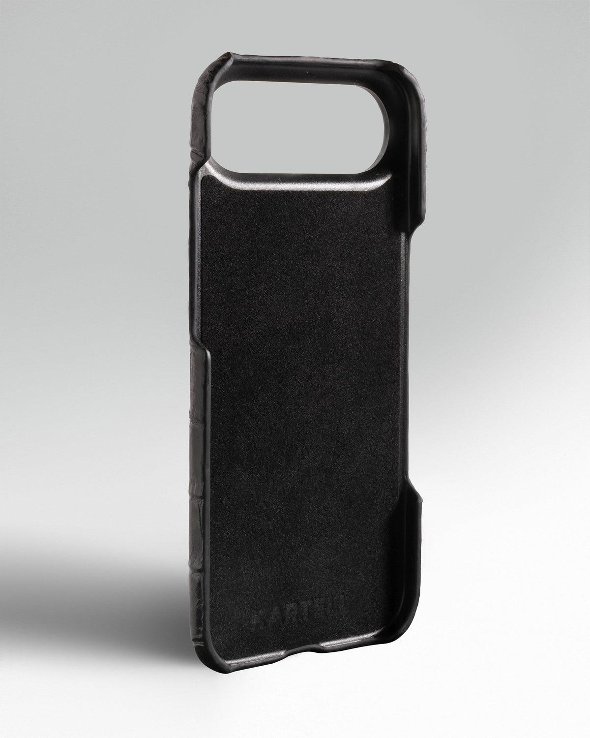 Black Crocodile-Embossed Leather Full-Wrap Case for iPhone 17 Air