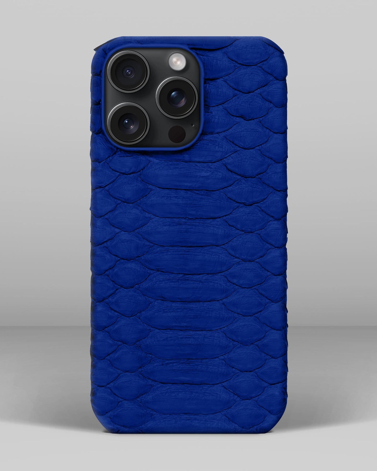 Genuine Blue Python Leather Case for iPhone 16 Pro Max