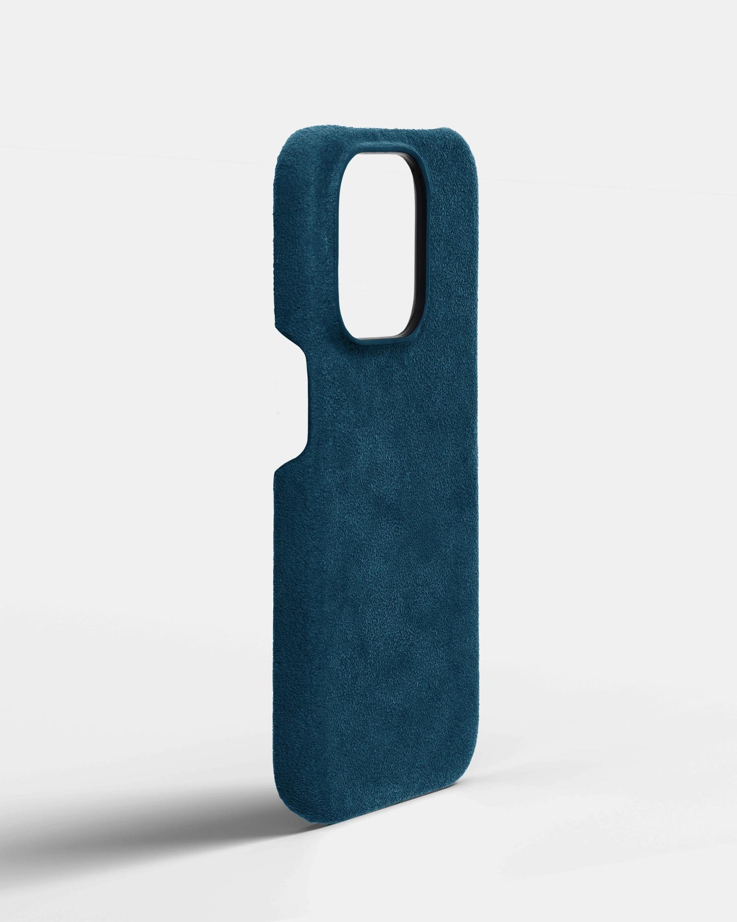 Blue Alcantara Case for iPhone 15 Pro