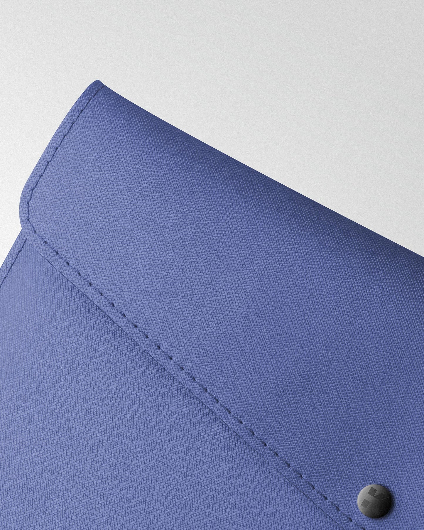 Envelope MacBook Sleeve in Blue Saffiano Leather