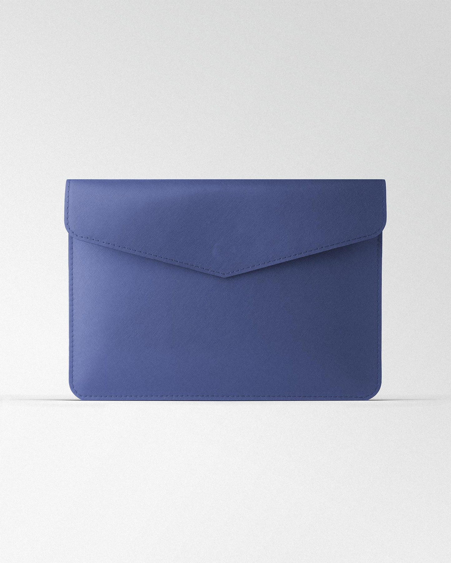 Magnetic MacBook Sleeve in Blue Saffiano Leather