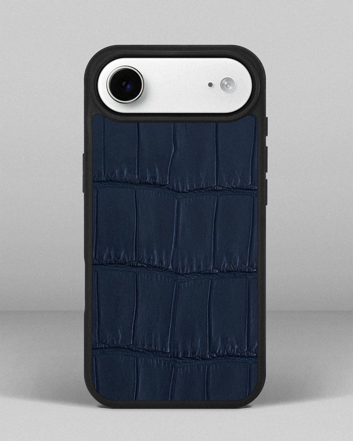Dark Blue Crocodile Leather Sport Case for iPhone 17 Air