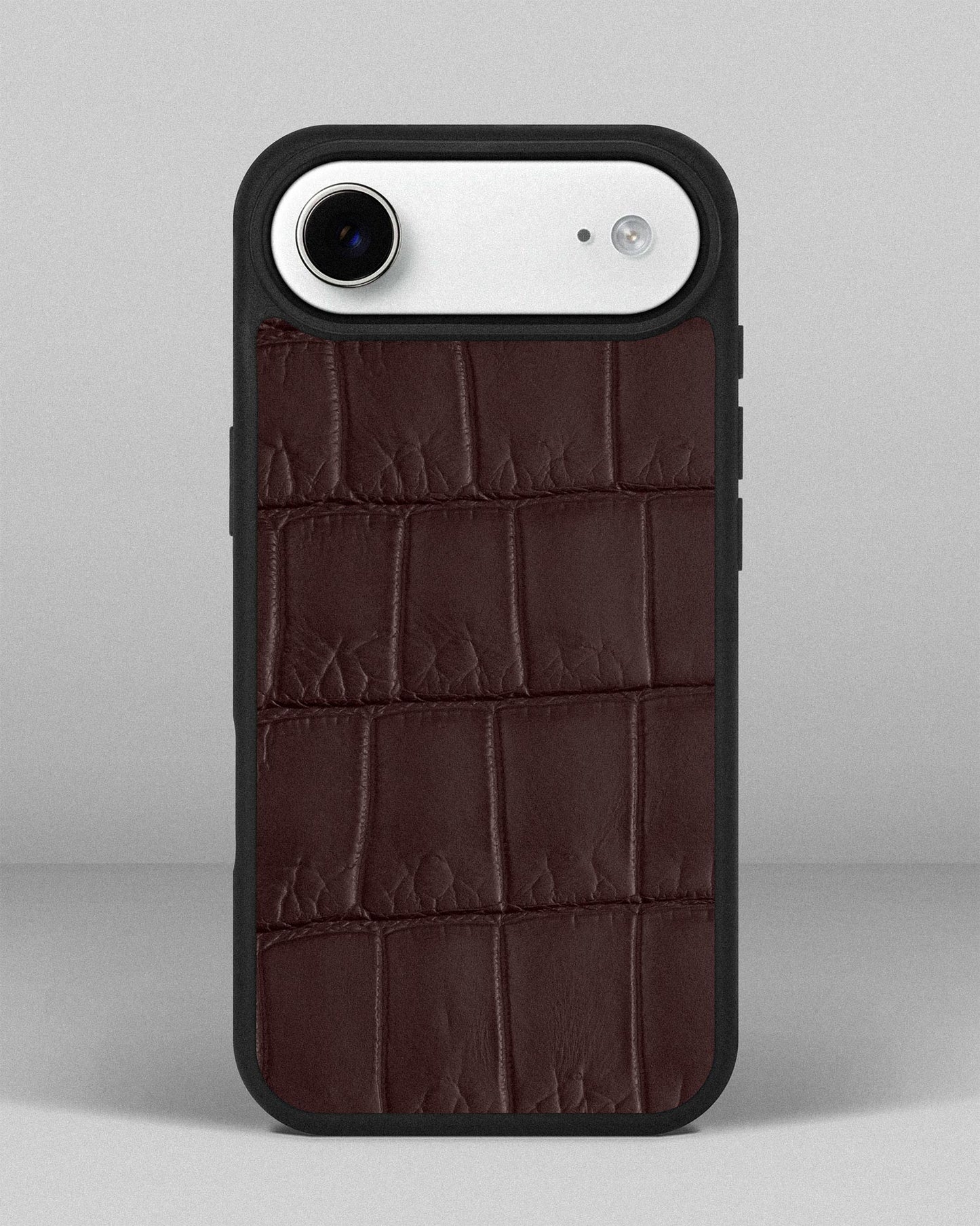 Brown Crocodile Leather Sport Case for iPhone 17 Air