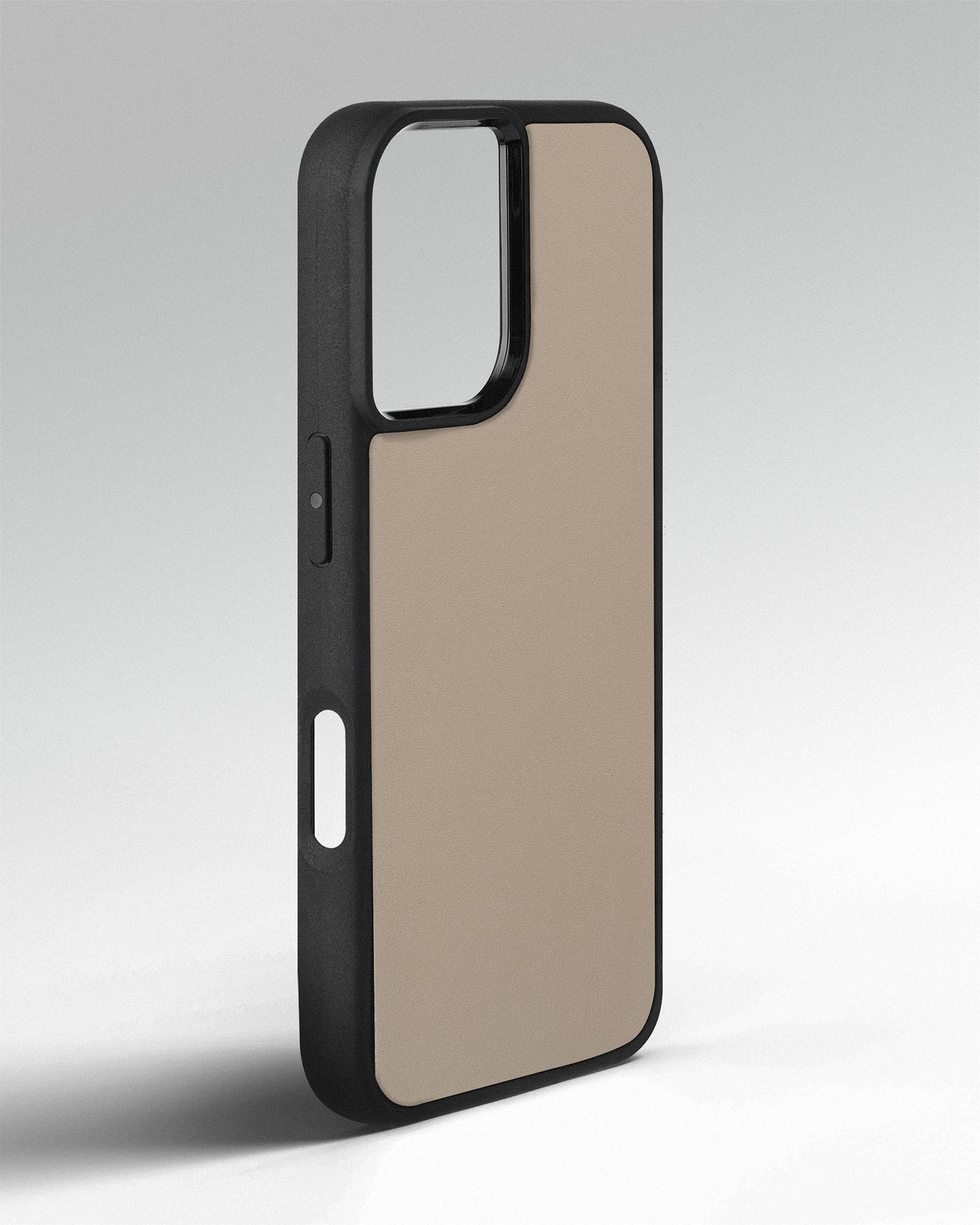 Beige Leather Sport Case for iPhone 16 Plus