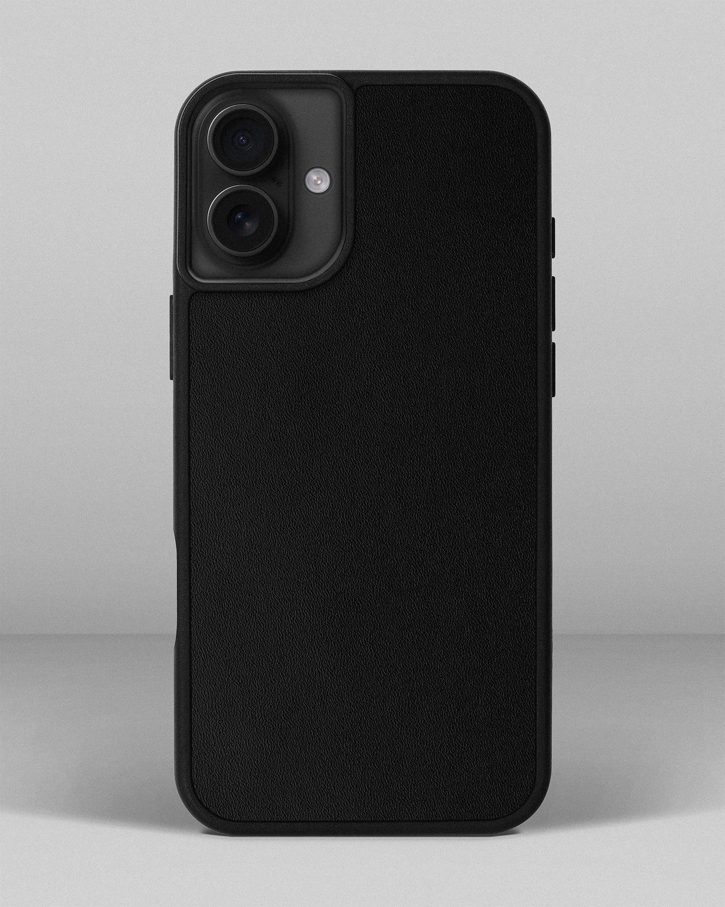 Black Leather Sport Case for iPhone 16 Plus