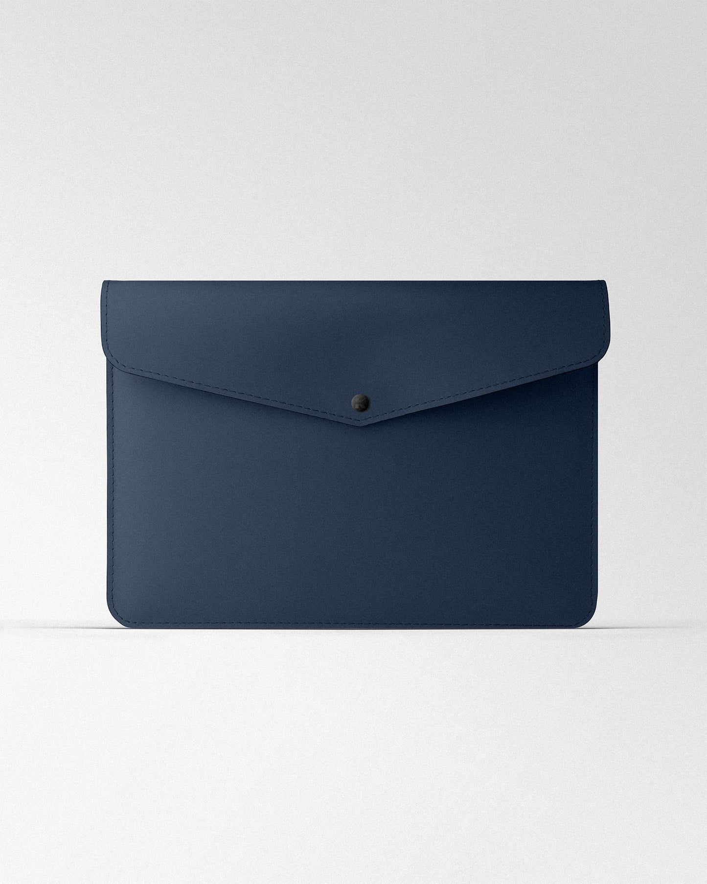 Envelope MacBook Sleeve in Dark Blue Calfskin Leather