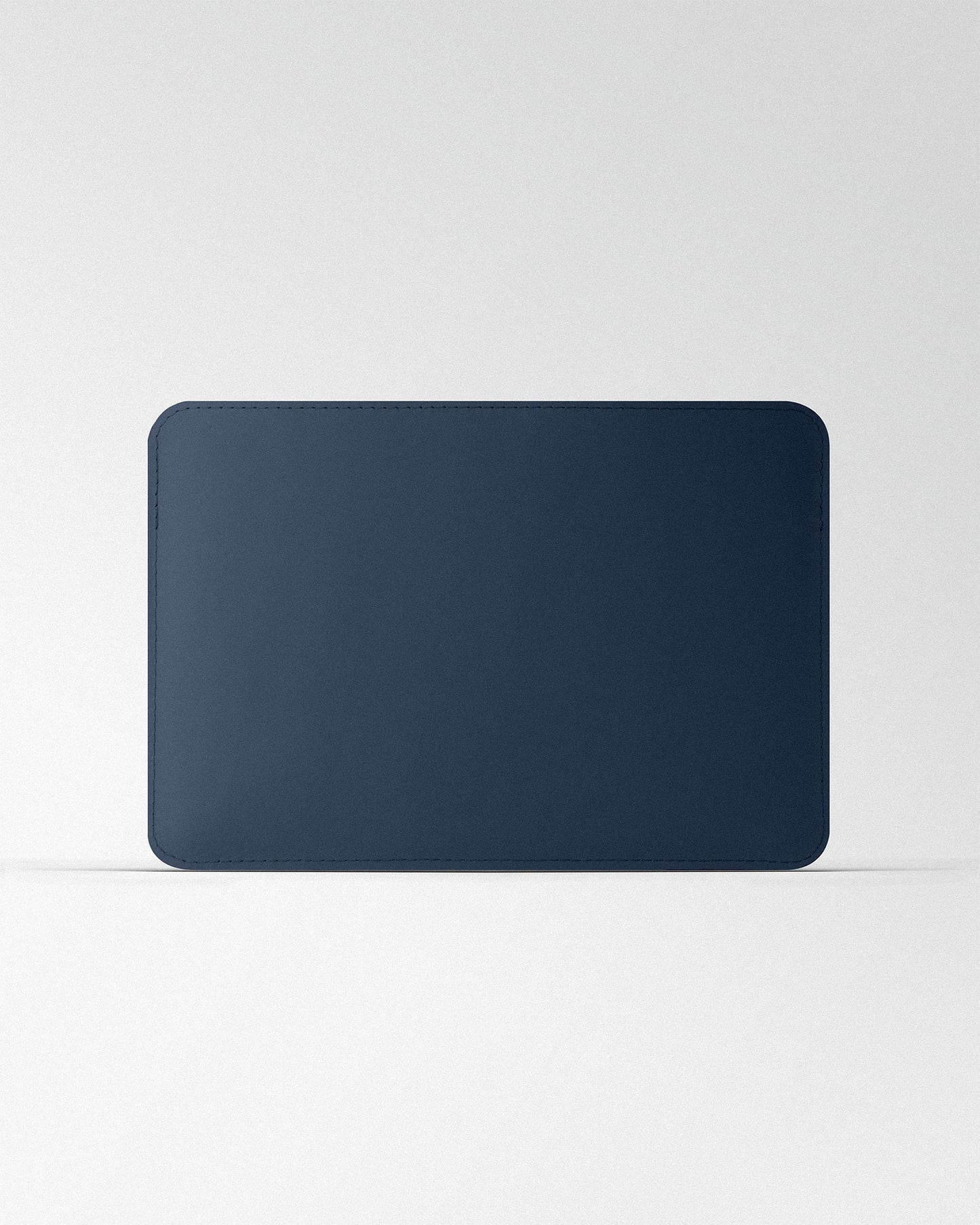 Minimalist MacBook Sleeve in Dark Blue Calfskin Leather