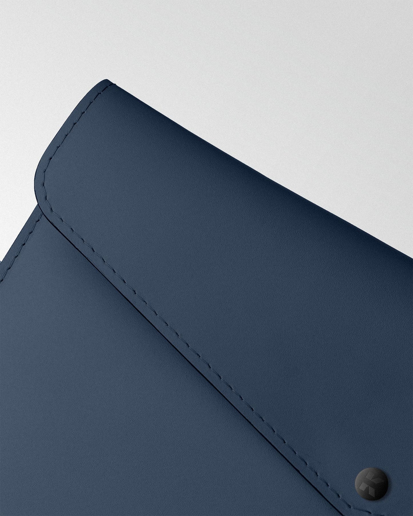 Envelope MacBook Sleeve in Dark Blue Calfskin Leather