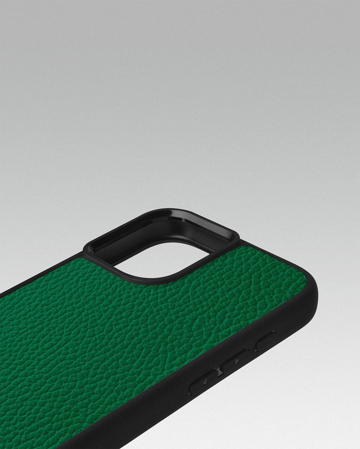 Green Leather Sport Case for iPhone 15 Plus