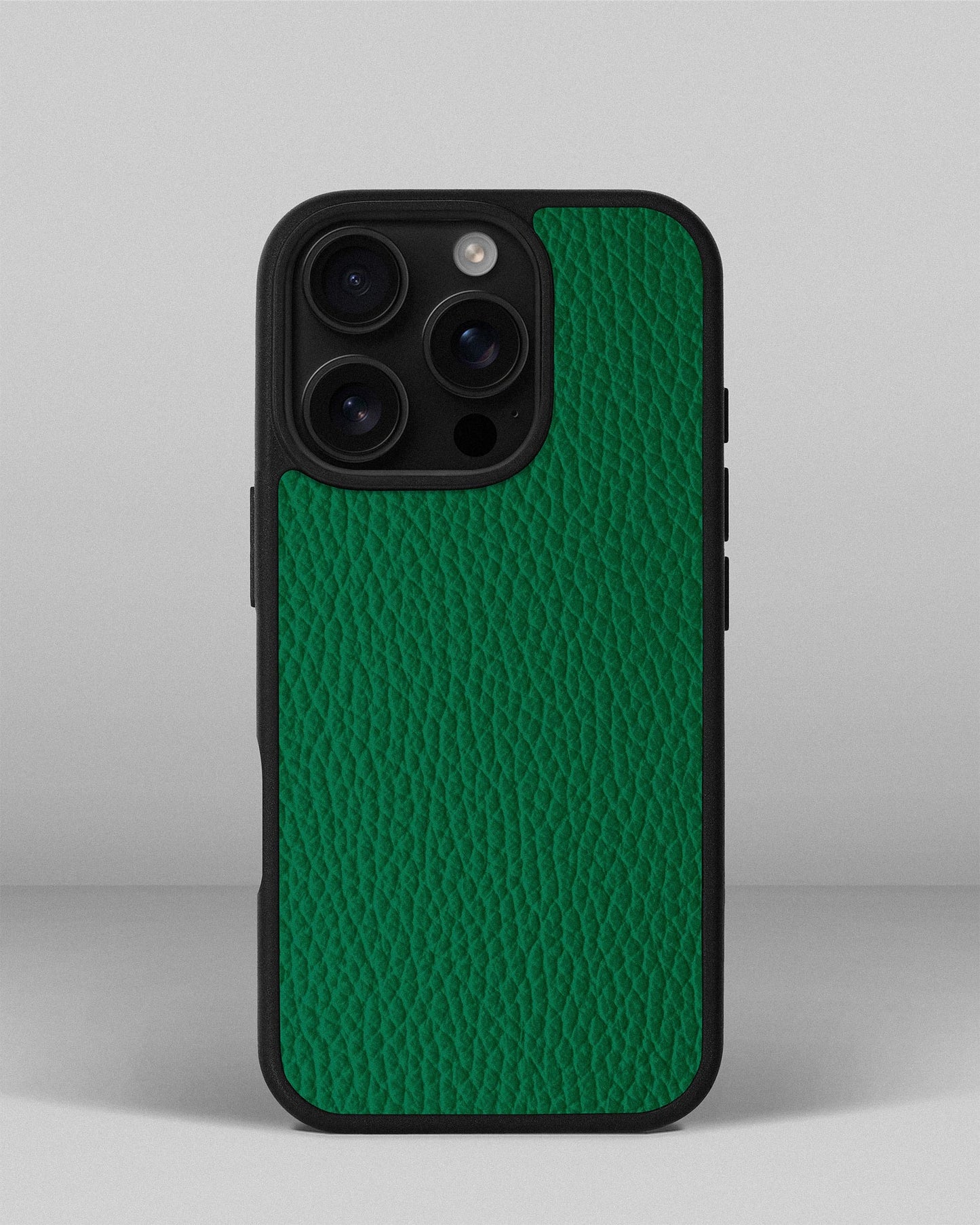 Green Leather Sport Case for iPhone 16 Pro