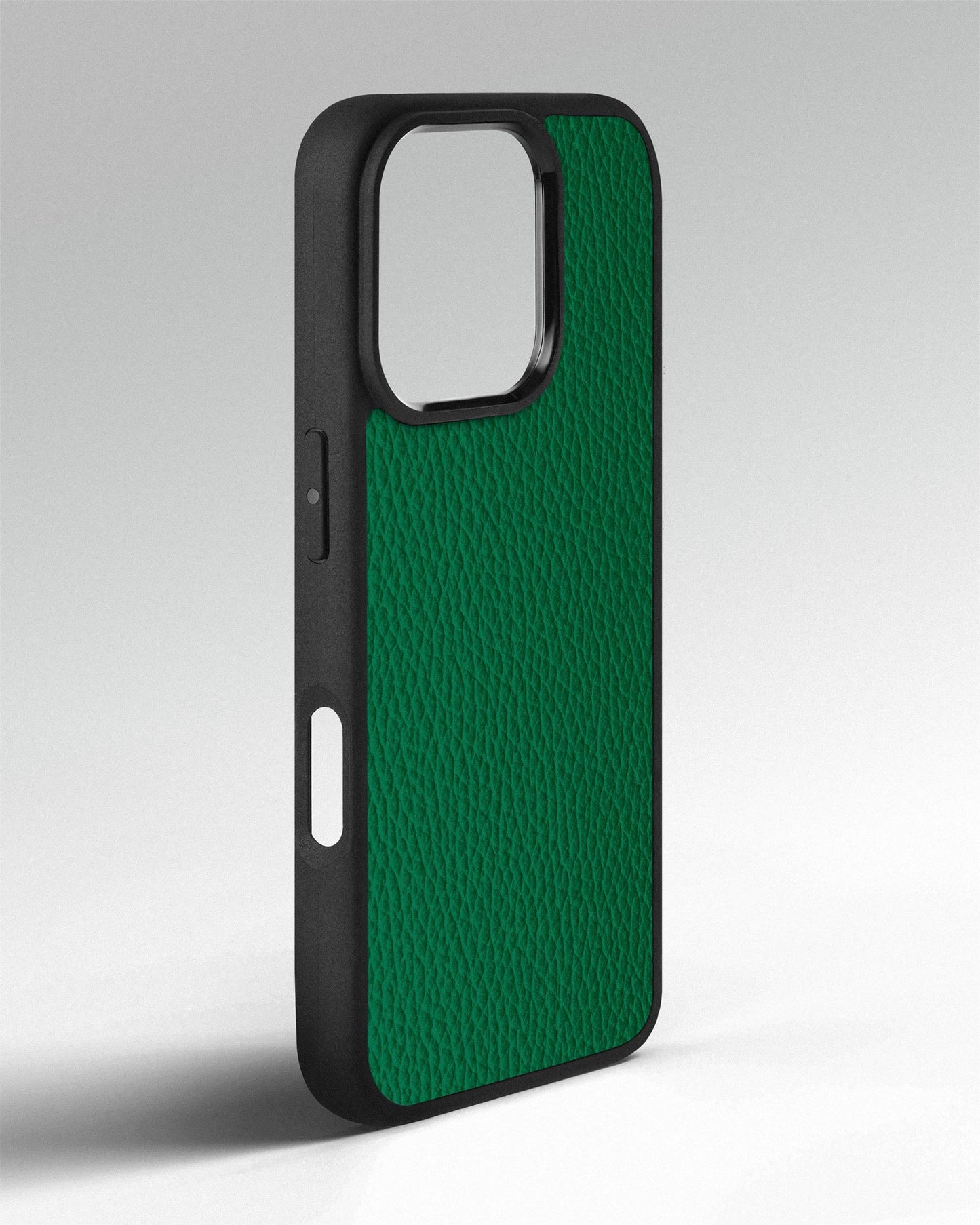 Green Leather Sport Case for iPhone 15 Pro Max