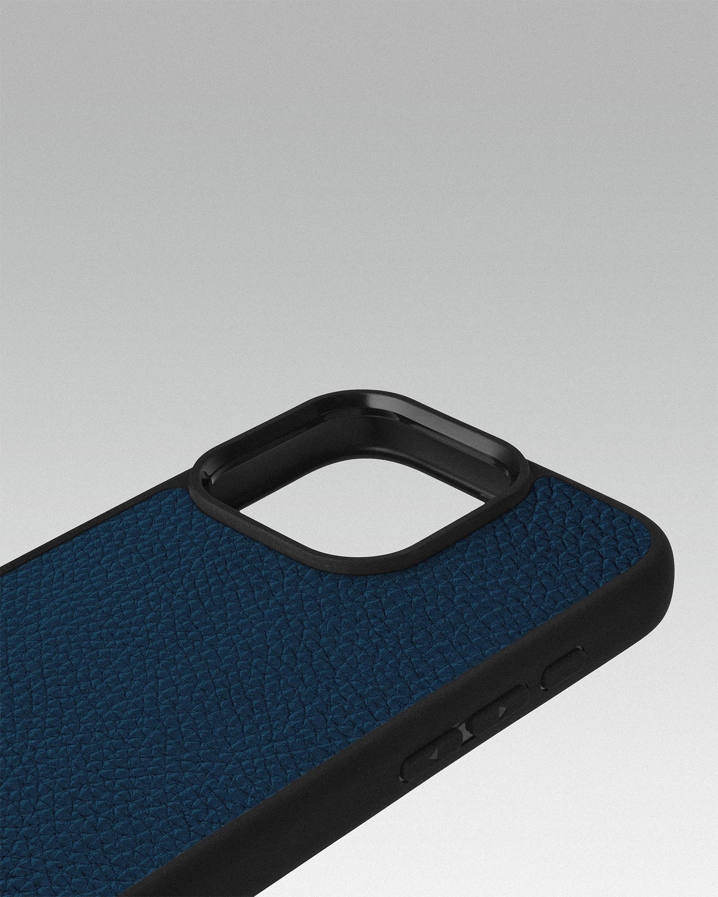 Navy Blue Leather Sport Case for iPhone 15 Pro Max