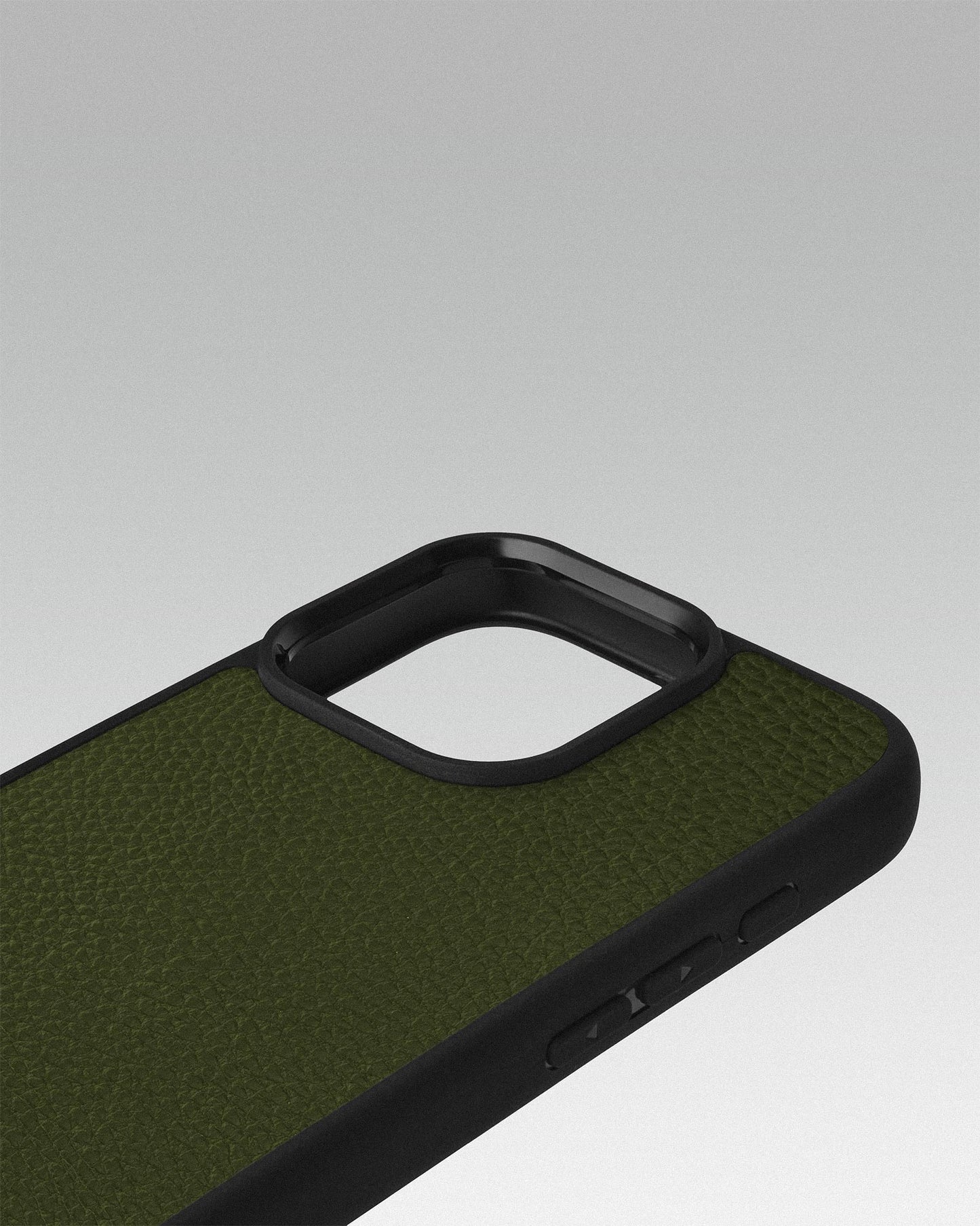 Dark Green Leather Sport Case for iPhone 15 Pro Max