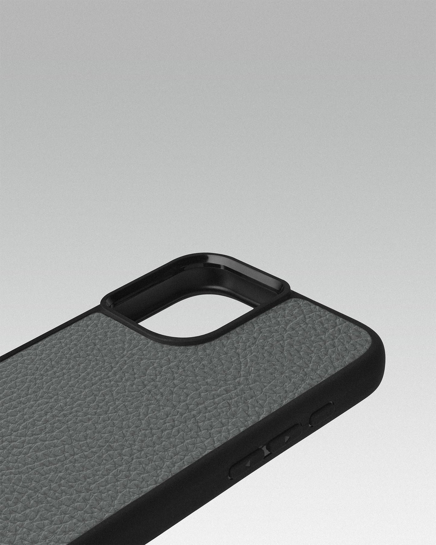 Grey Leather Sport Case for iPhone 15 Plus