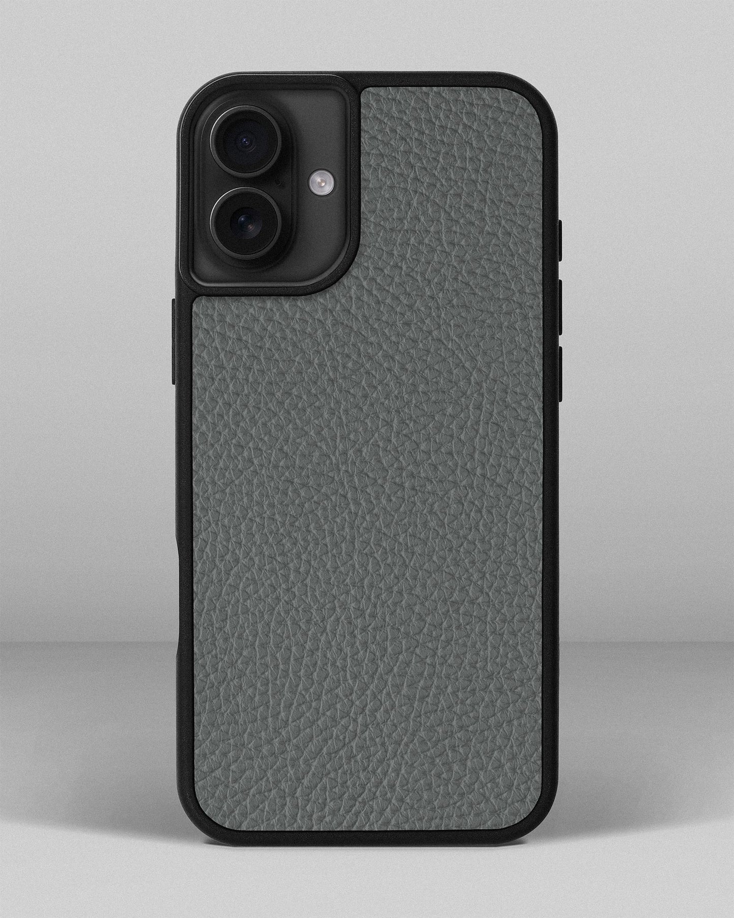 Grey Leather Sport Case for iPhone 15 Plus