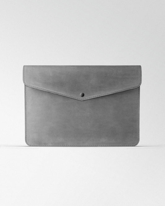 Світло-сірий чохол з алькантари для MacBook
