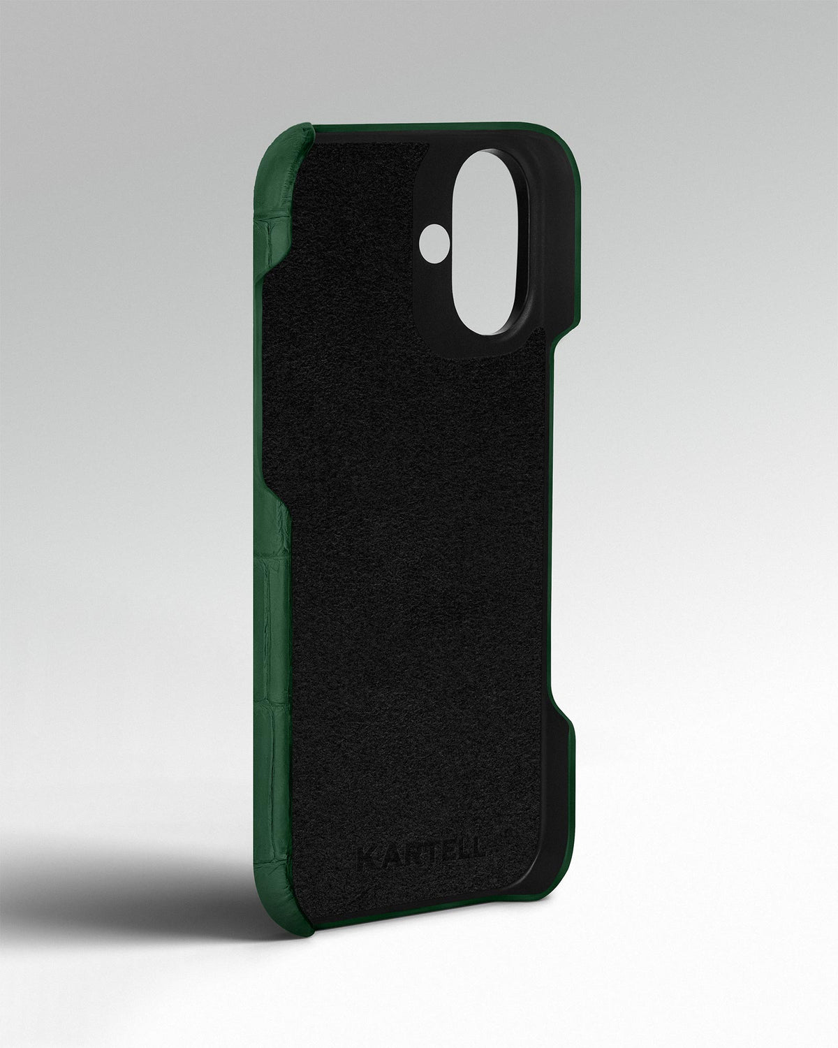Dark Green Crocodile Leather Full-Wrap Case for iPhone 14 Plus