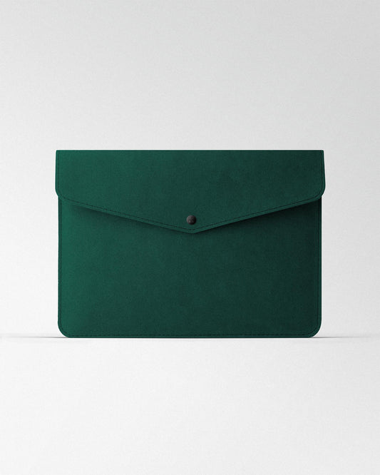 Green Alcantara Envelope Case for MacBook