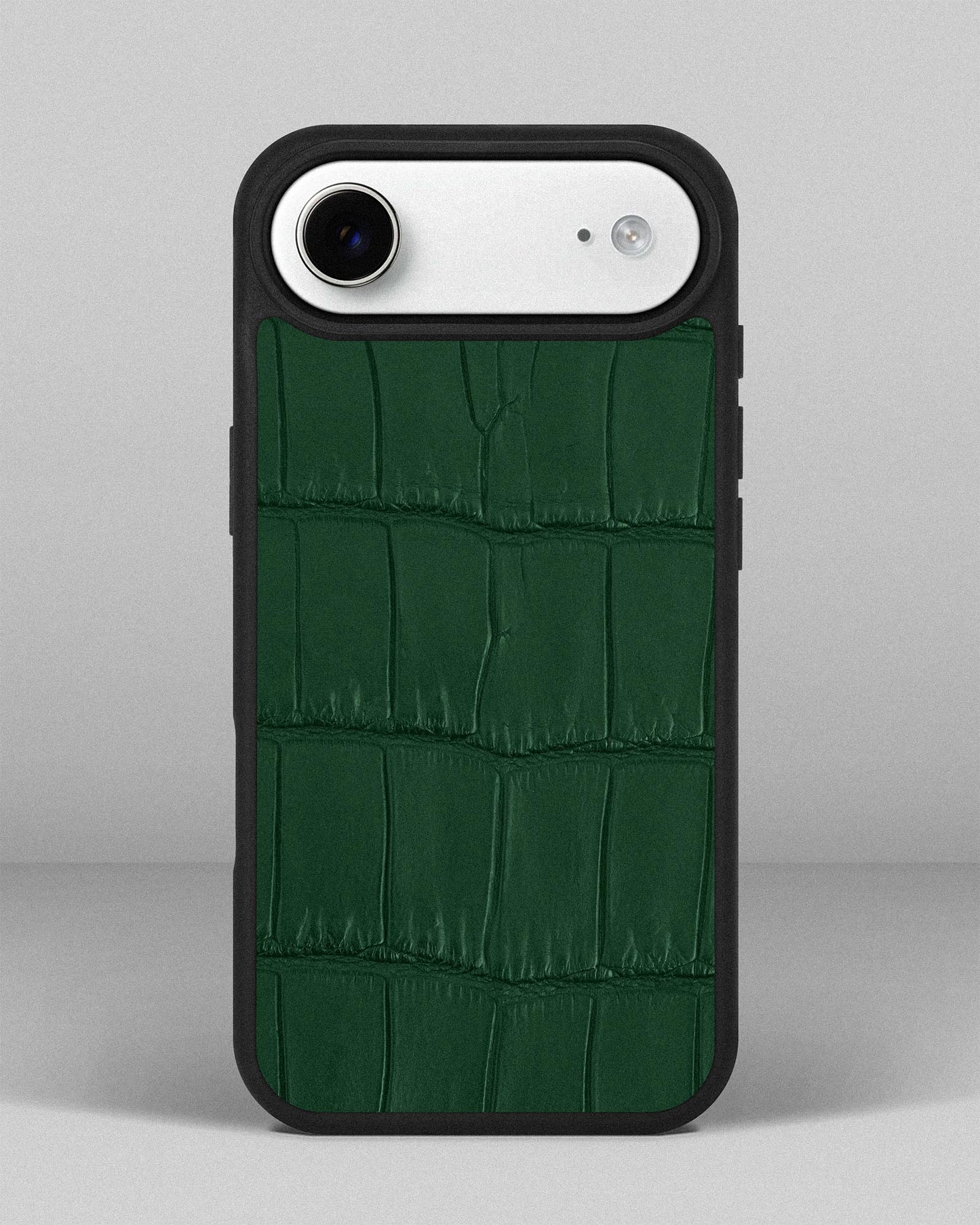 Dark Green Crocodile Leather Sport Case for iPhone 17 Air