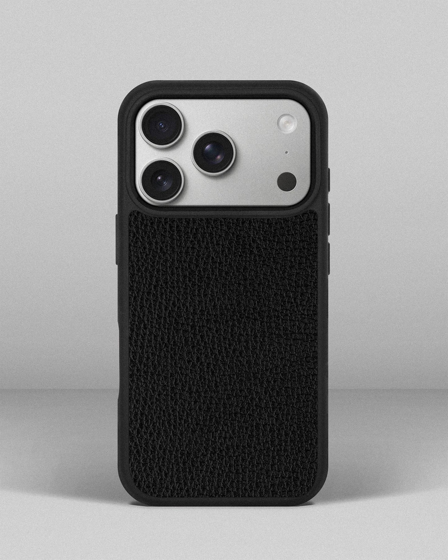 Black Leather Sport Case for iPhone 17 Pro