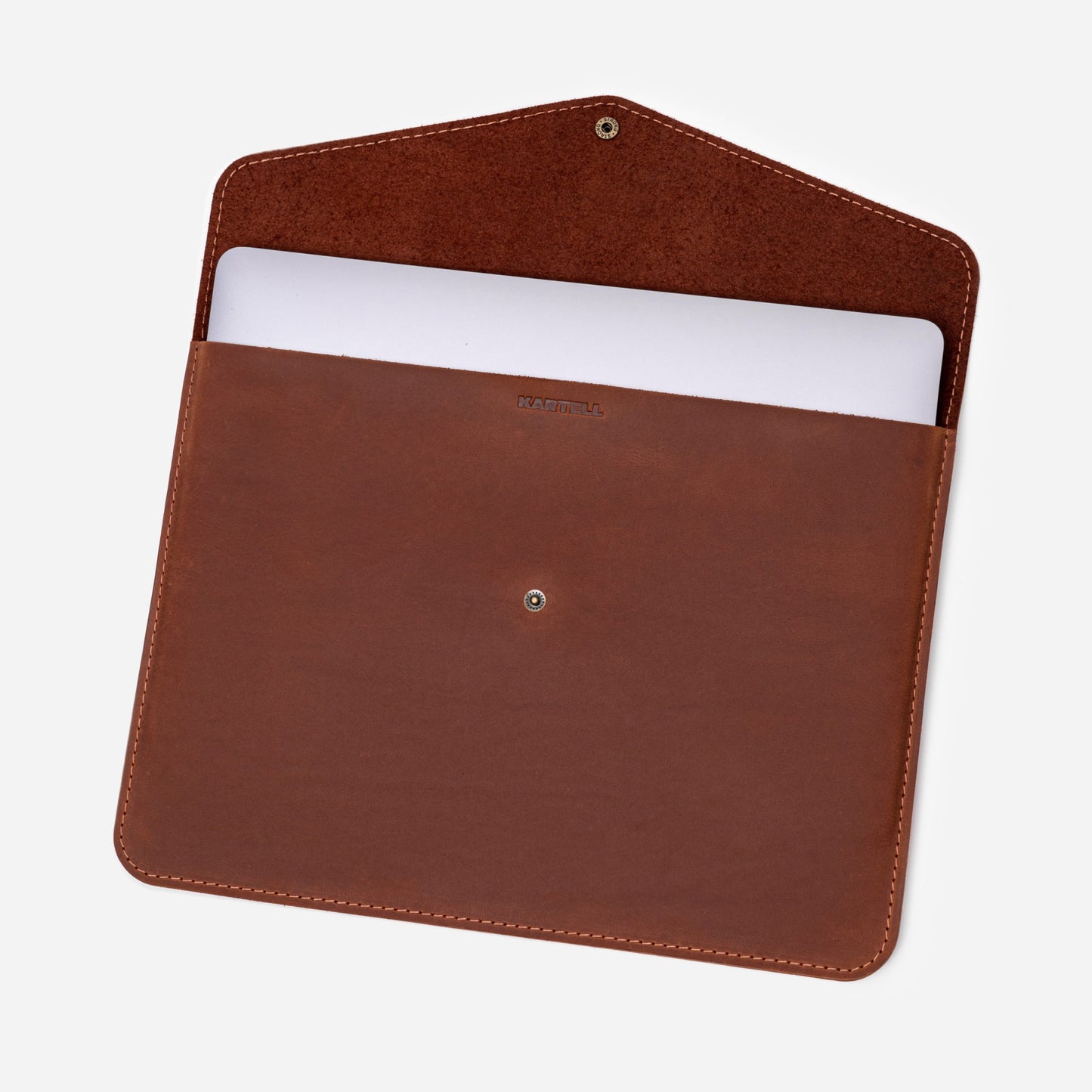 Ginger Crazy Horse Leather MacBook 14 Pro Case
