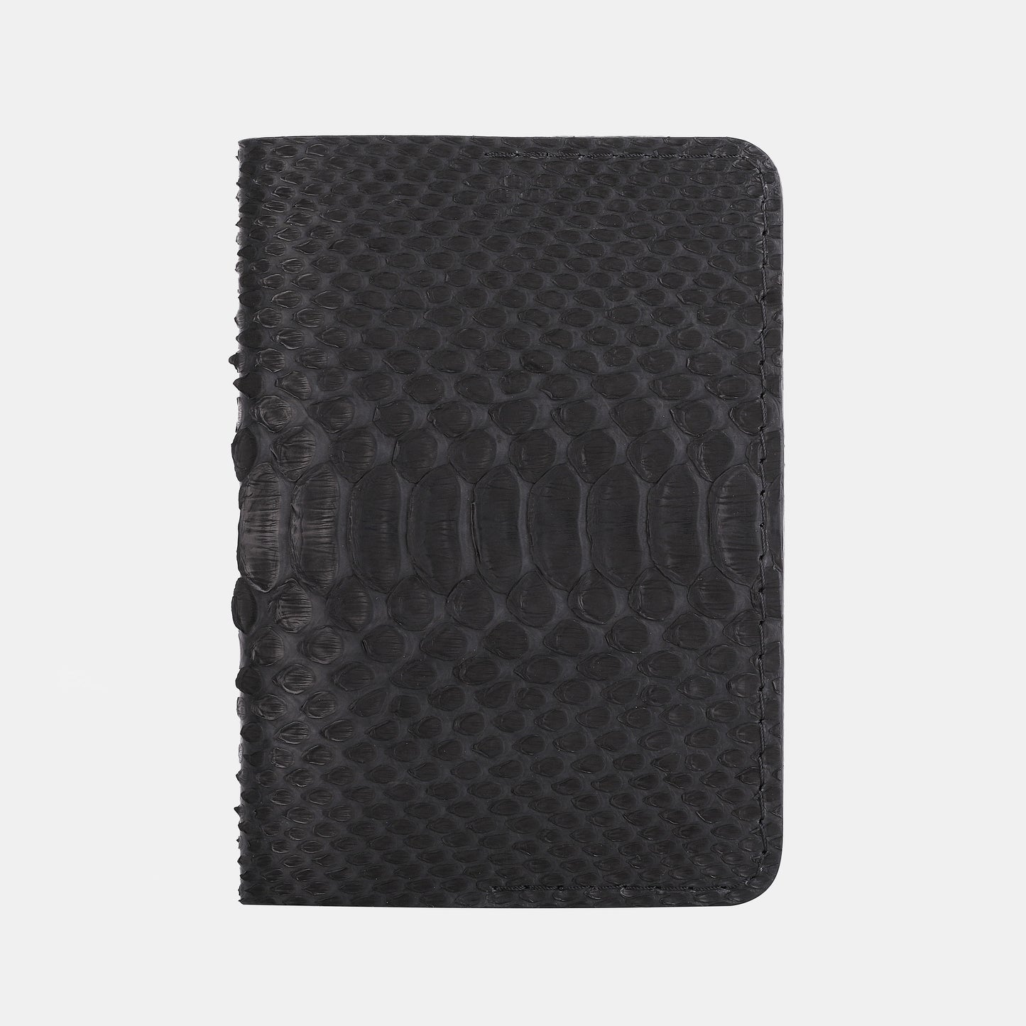 Black Python Leather Passport Cover