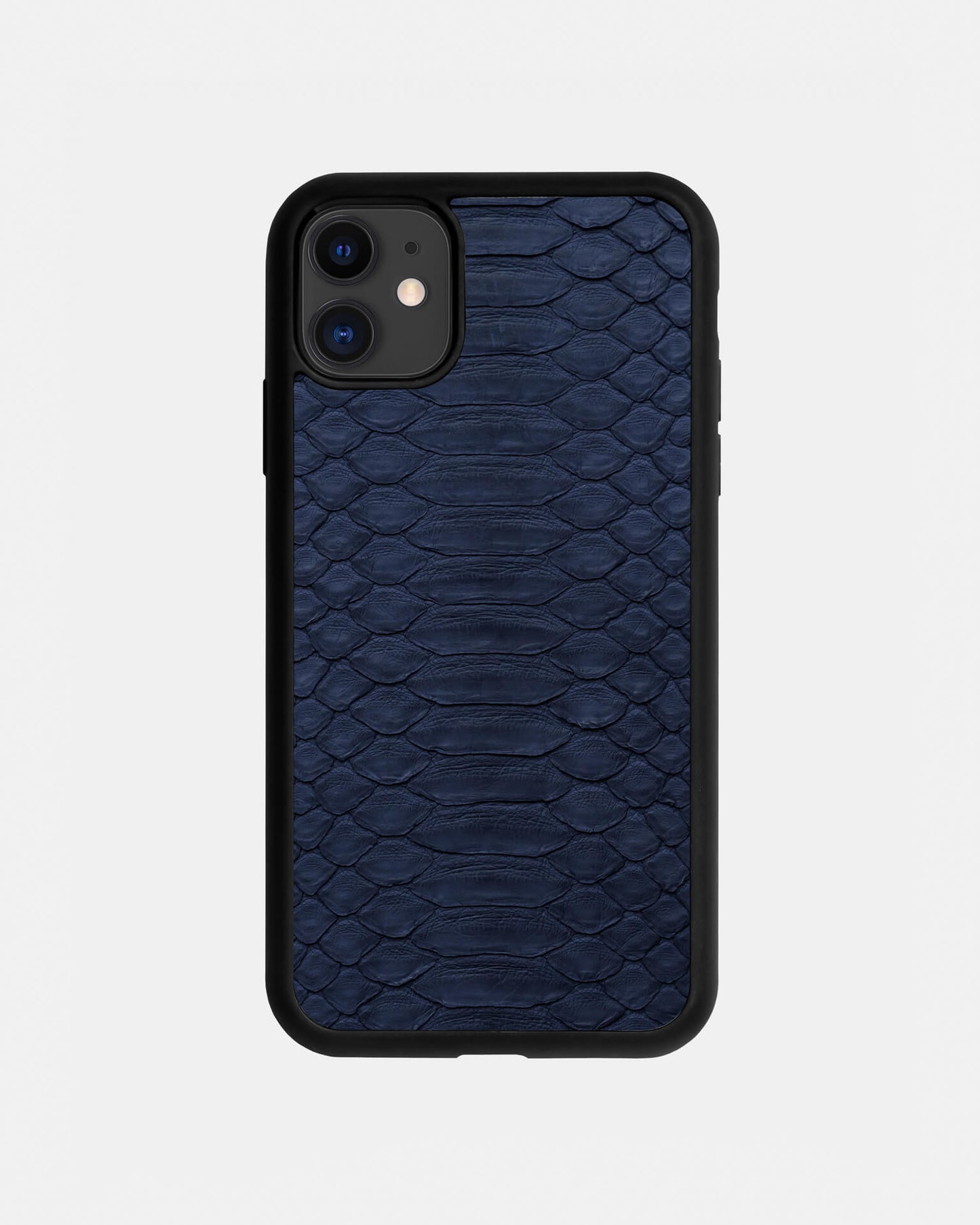 Navy blue Python Leather Sport Case for iPhone 11