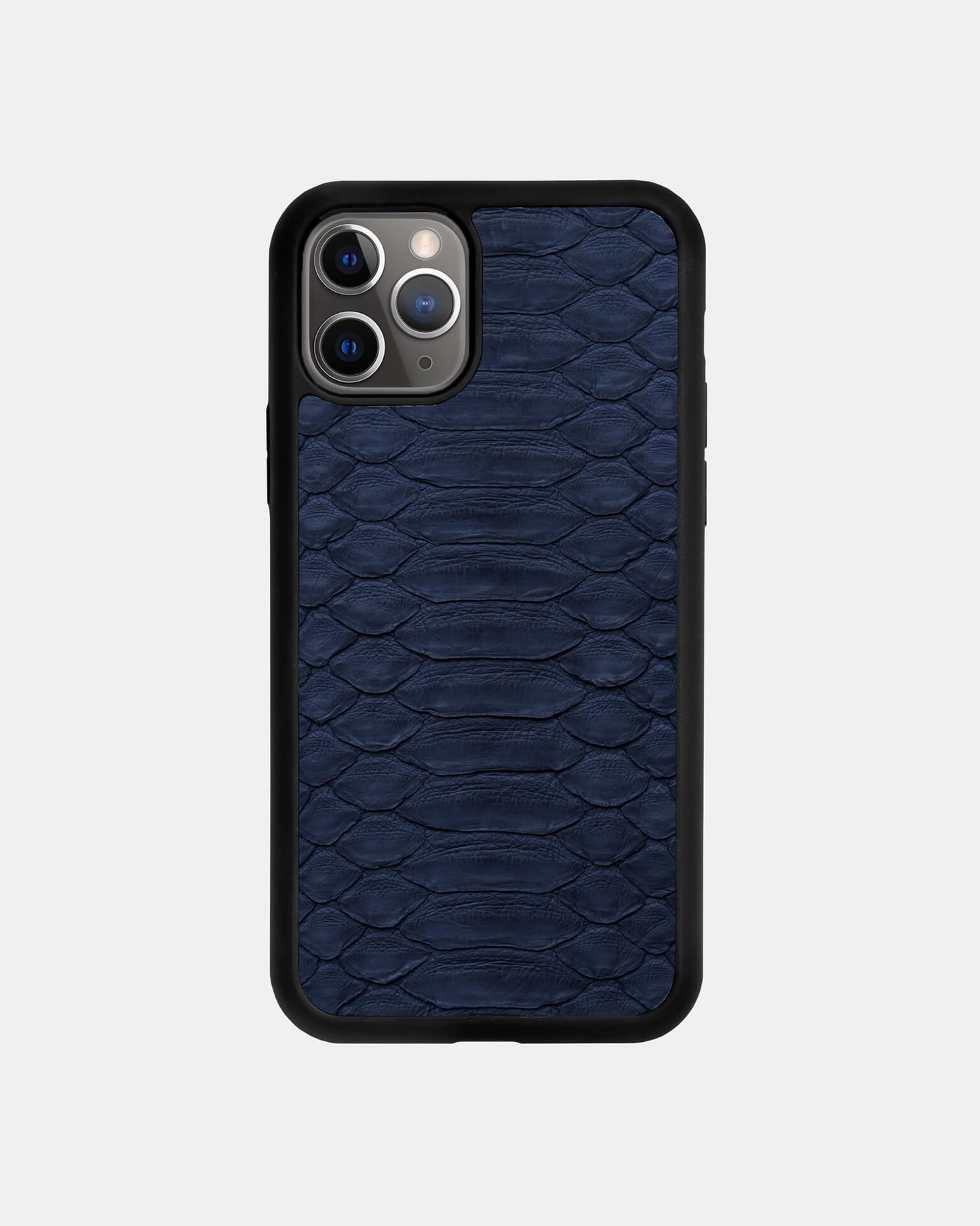 Navy blue Python Leather Sport Case for iPhone 11 Pro