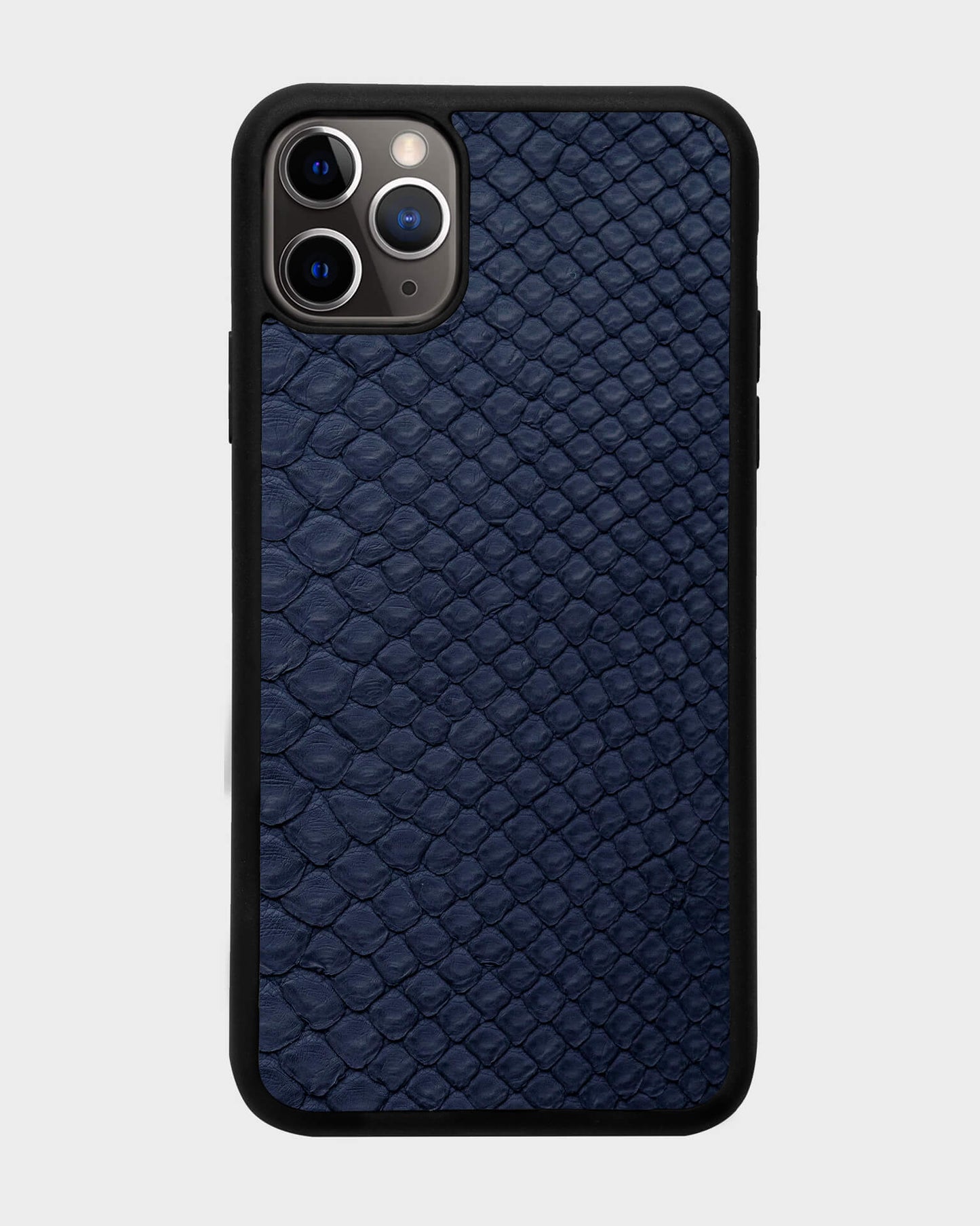 Navy blue Python Leather Sport Case for iPhone 11 Pro Max