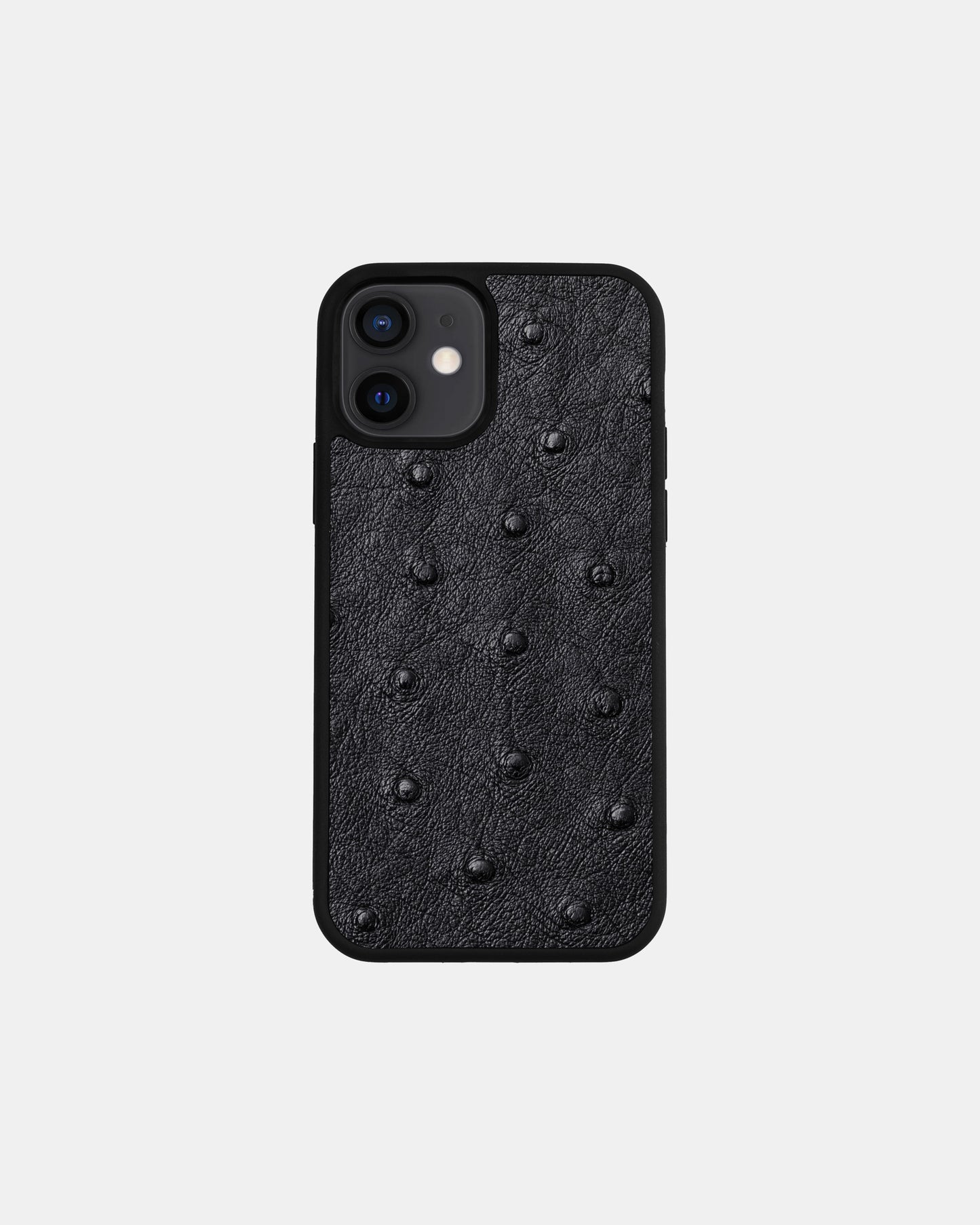 حافظة جلدية سوداء لهاتف iPhone 12 Mini