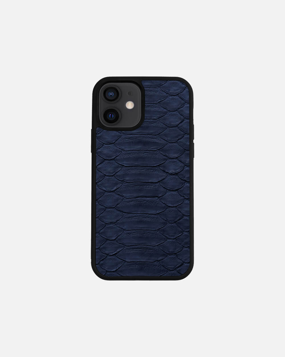 Navy blue Python Leather Sport Case for iPhone 12 Mini