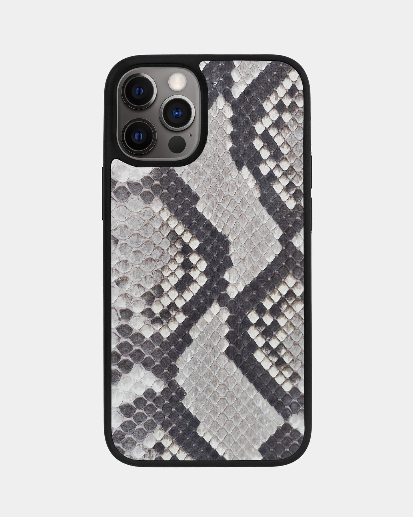 Black & White Python Skin Sport Case for iPhone 12 Pro Max