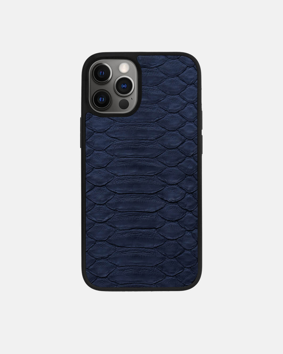 Navy blue Python Leather Sport Case for iPhone 12 Pro