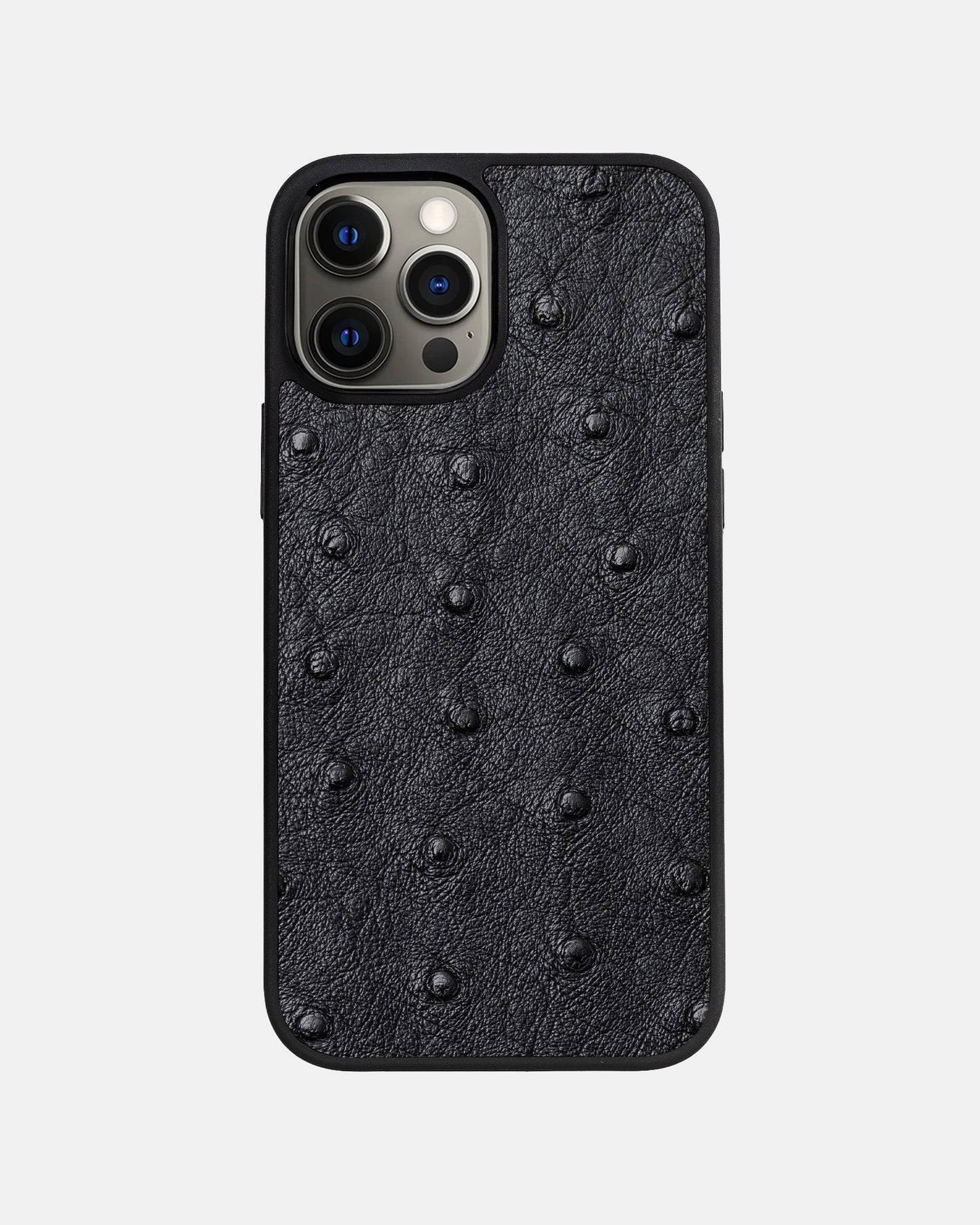 غطاء جلدي أسود لهاتف iPhone 12 Pro Max
