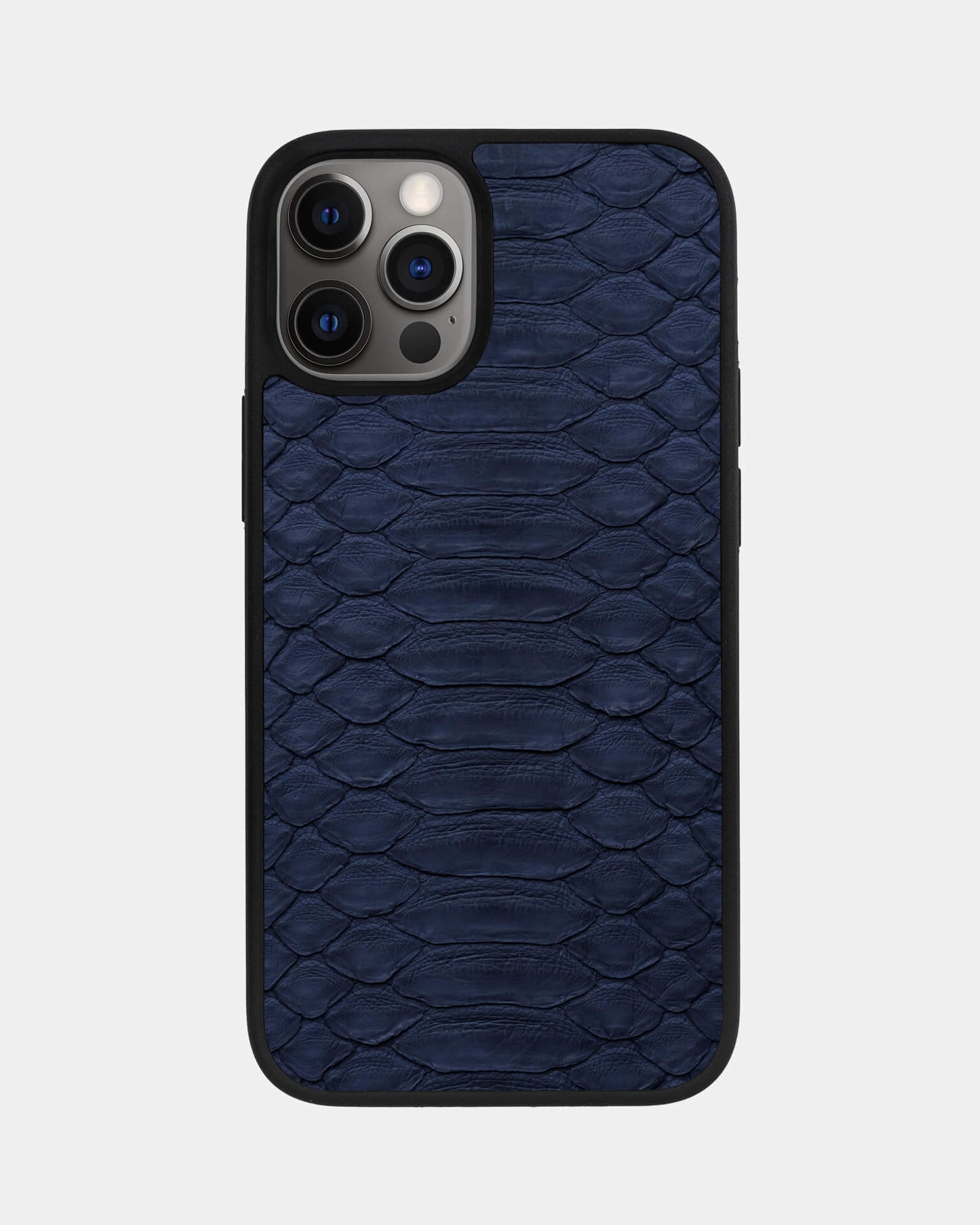 Navy blue Python Leather Sport Case for iPhone 12 Pro Max