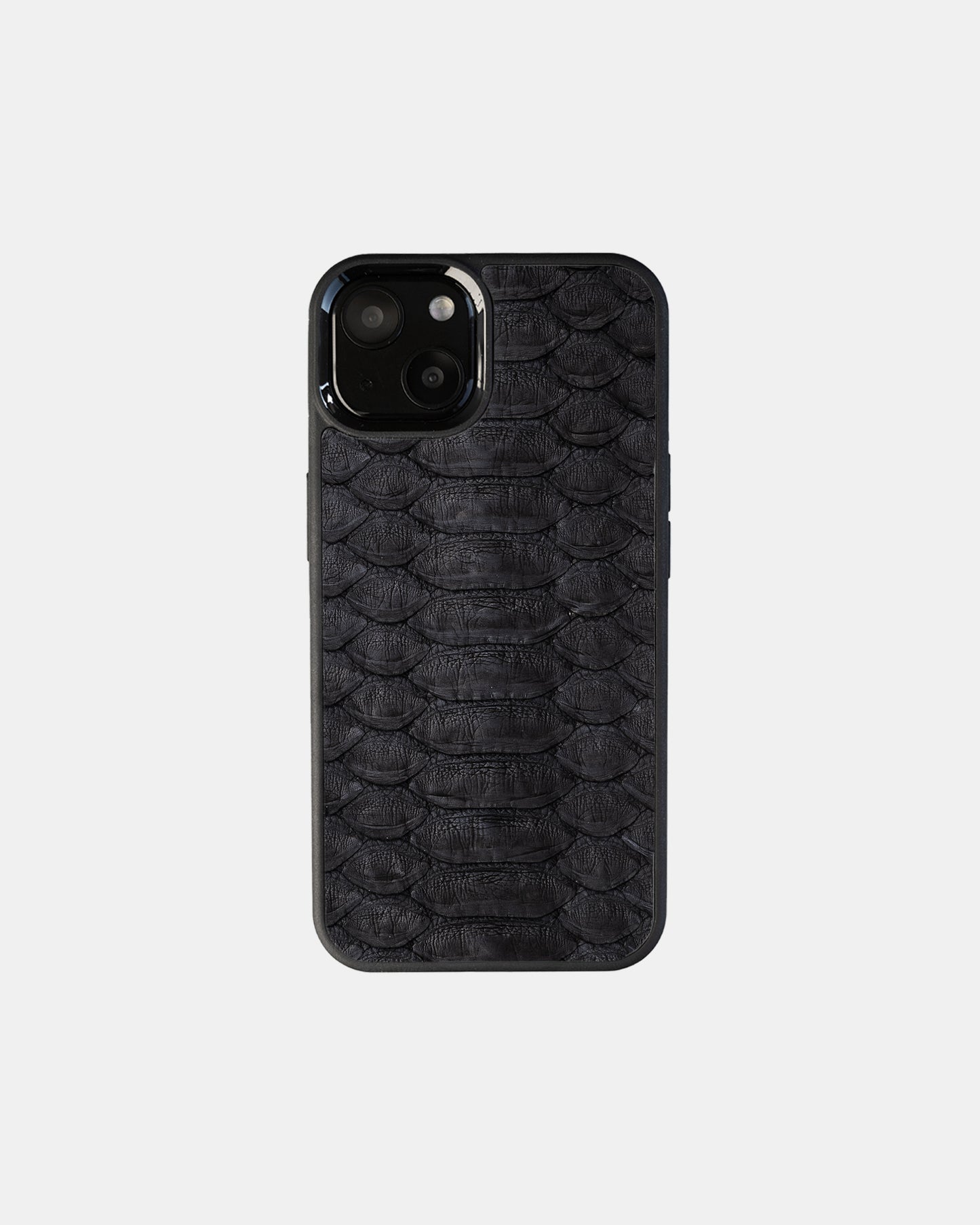 Black Python Leather Sport Case for iPhone 13