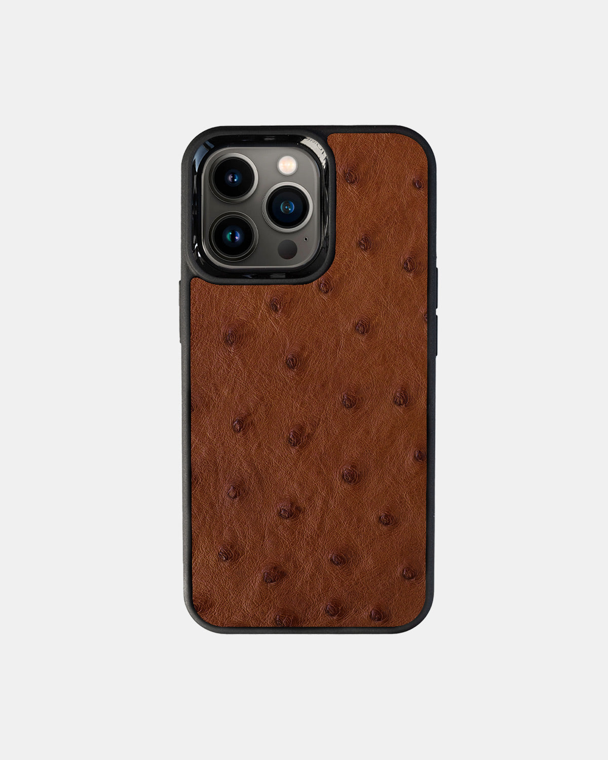 Brown Ostrich Sport Case for iPhone 13 Pro