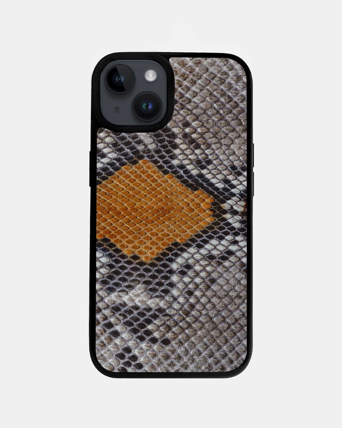 Gray & Yellow Python Skin Sport Case for iPhone 14 Plus