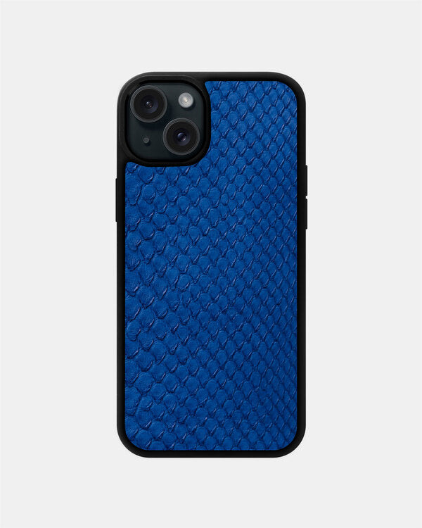 Blue Python Skin Sport Case for iPhone 15