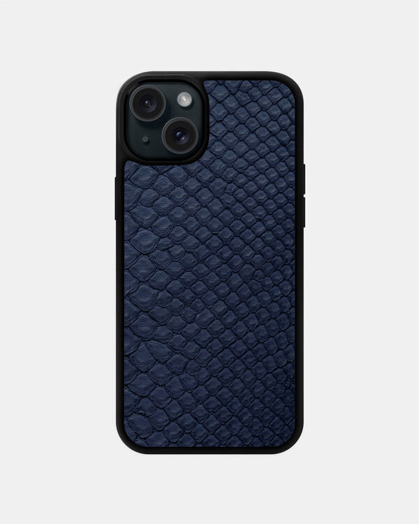 Dark blue Python Skin Sport Case for iPhone 15