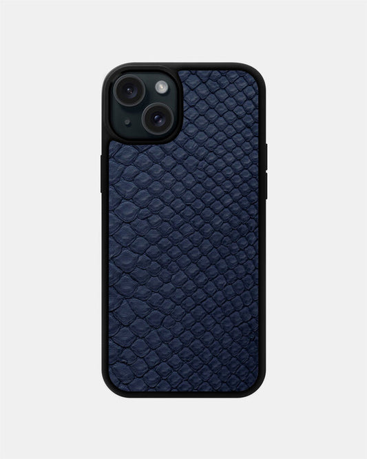 Dark blue Python Skin Sport Case for iPhone 15