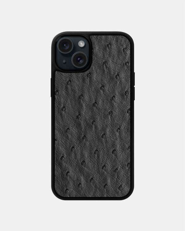 Dark gray Ostrich Sport Case for iPhone 15