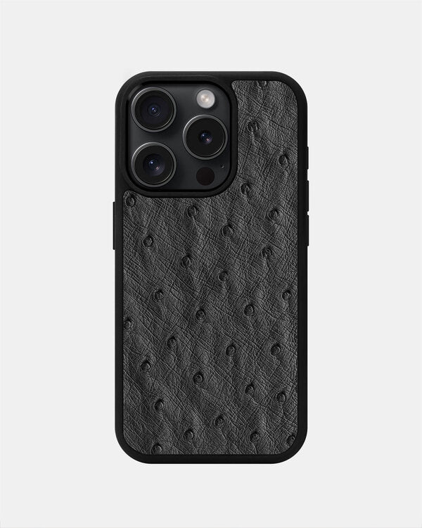Dark gray Ostrich Sport Case for iPhone 15 Pro