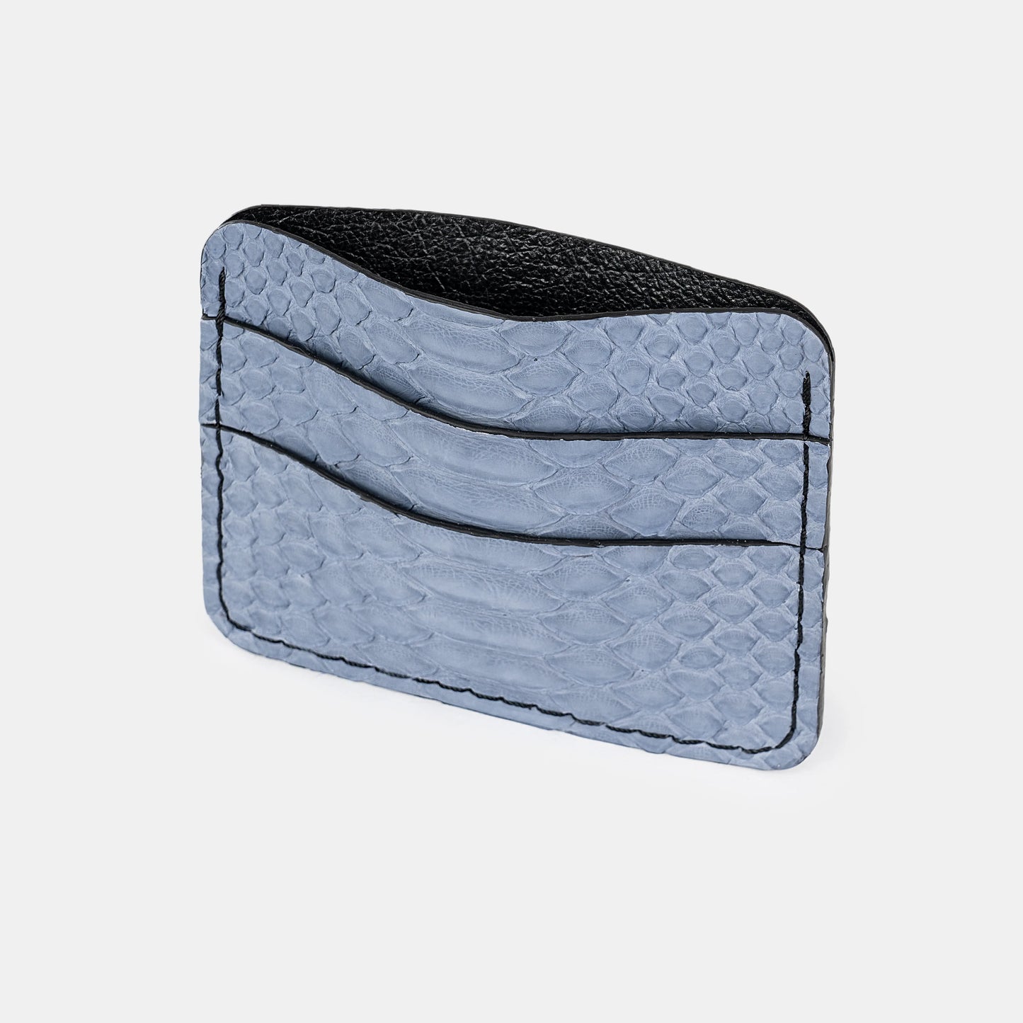 Light Blue Python Leather Cardholder