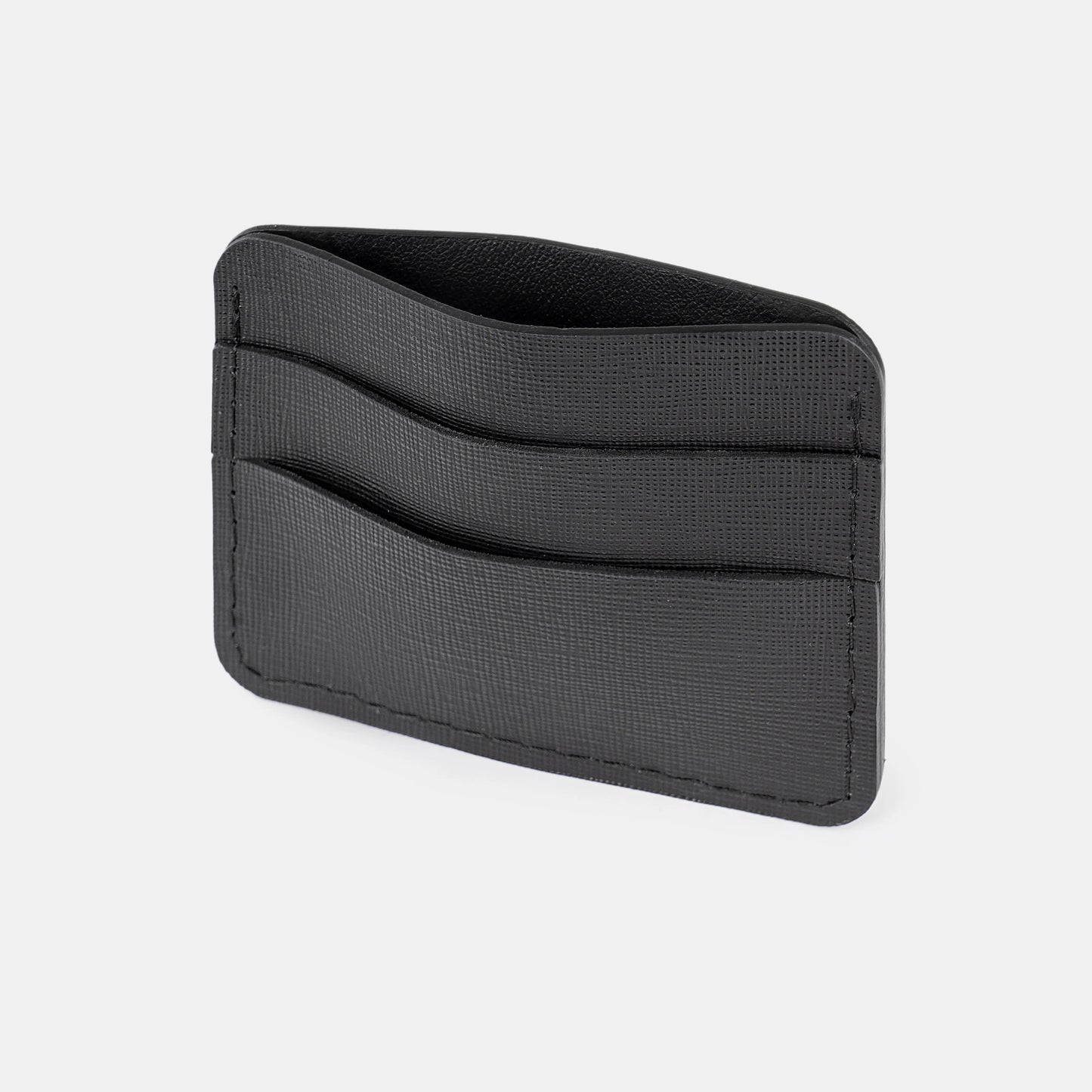Black Saffiano Calf Leather Cardholder – side view
